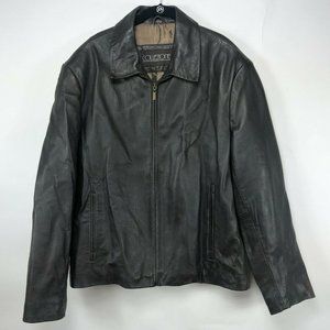Collezione SA Mens 100% Leather Dress Jacket Brown